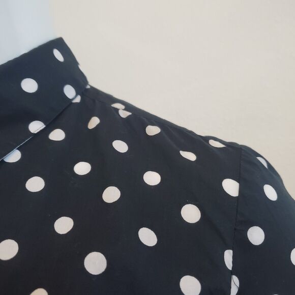 Jones New York Black Polkadot Button-Up Shirt - Picture 5 of 8